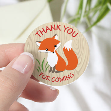 Woodland Baby Shower Thank You Favor Labels - 40 Stickers