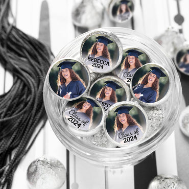 Graduation Photo Custom Image Candy Stickers - Hershey's Kisses Labels - Class of 2023