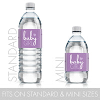 Decorative purple labels to add a special touch to your baby shower