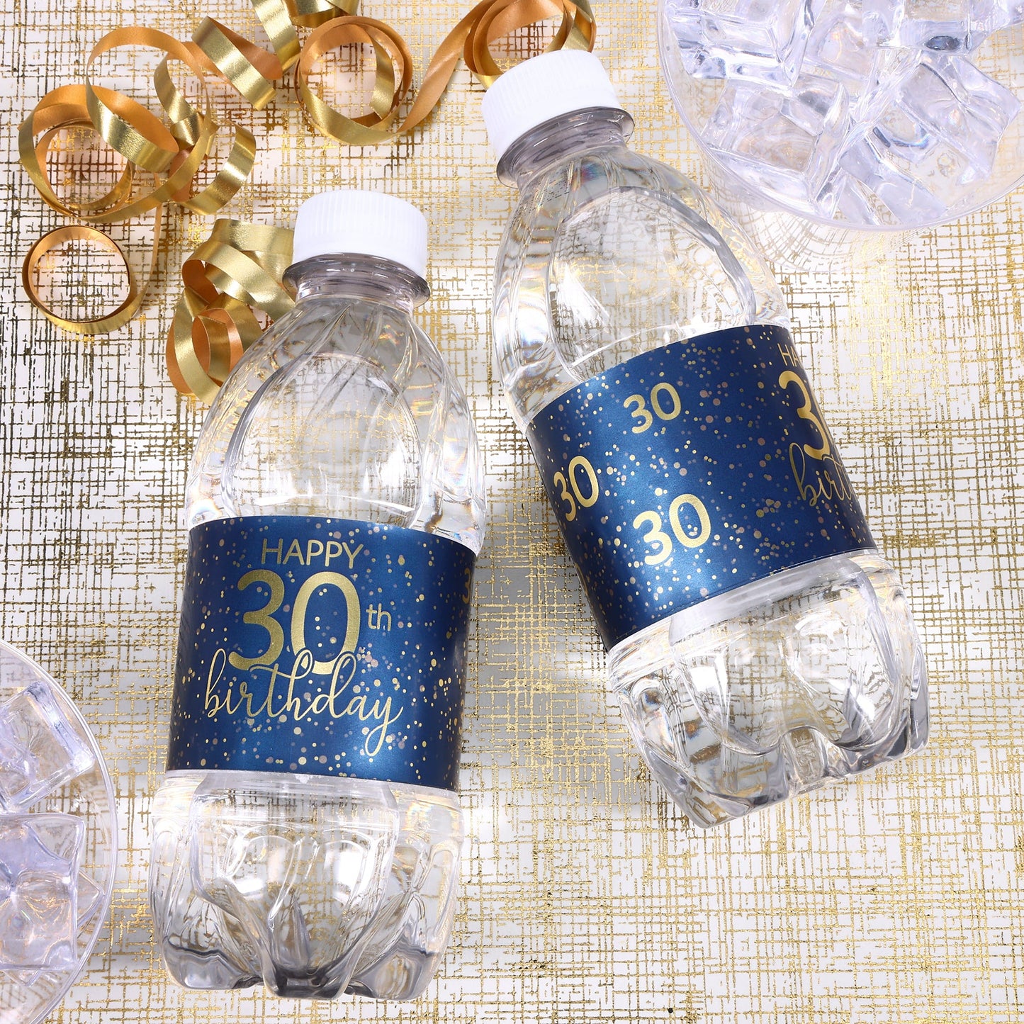 30th birthday party water bottle labels