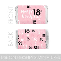 18th Hersheys Miniatures candy bar warpper for 18th birthday