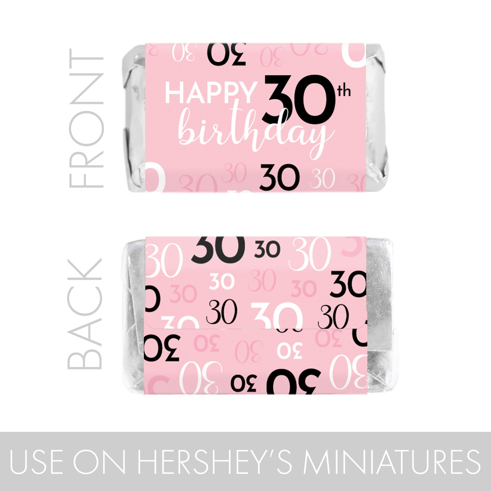 30th Hersheys Miniatures candy bar wrapper for 30th birthday