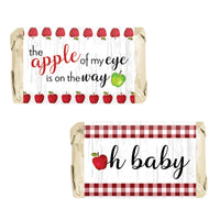 Apple Farmhouse Baby Shower Mini Candy Bar Labels - 45 Stickers