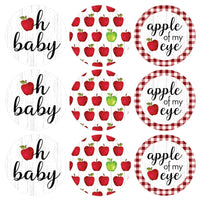 Apple Farmhouse Baby Shower Stickers - 180 Stickers