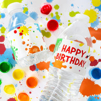 Art Birthday Party Water Bottle Labels - Paint and Party - 24 Stickers
