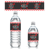 Baby-Q Baby Shower Gender Reveal Party Water Bottle Labels - 24 Stickers