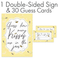 Sign with Cards Bumble Bee How Many Kisses Game