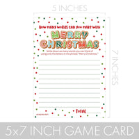 Christmas Party Game Bundle - All Things Christmas and Christmas Anagram - 25 Game Cards
