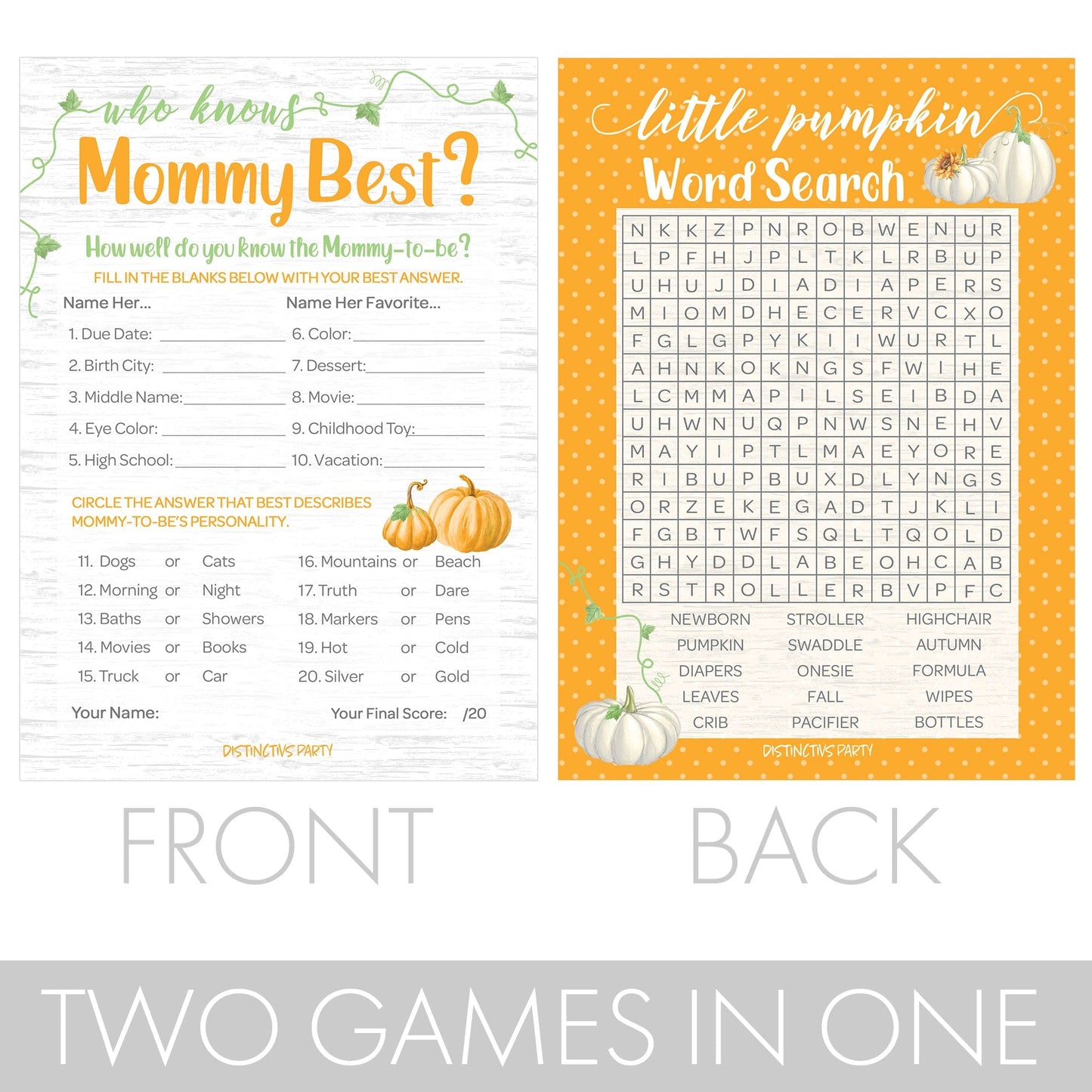 baby shower word games little pumpkin baby shower games wordsearch who knows mommy best baby shower games unisex