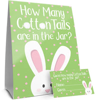 Sign with Cards Easter How Many Cotton Tails Game