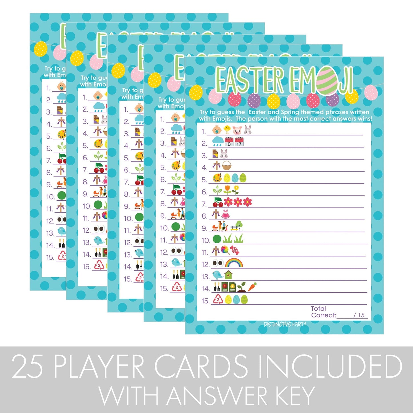 Easter Party Emoji Game - 25 Players