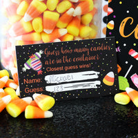 Extra Guess Cards ONLY (No Sign) How Many Candy Halloween Party Game