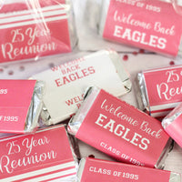 Personalized Class Reunion Party Mini Candy Bar Labels - 45 ct (12 Color Choices)
