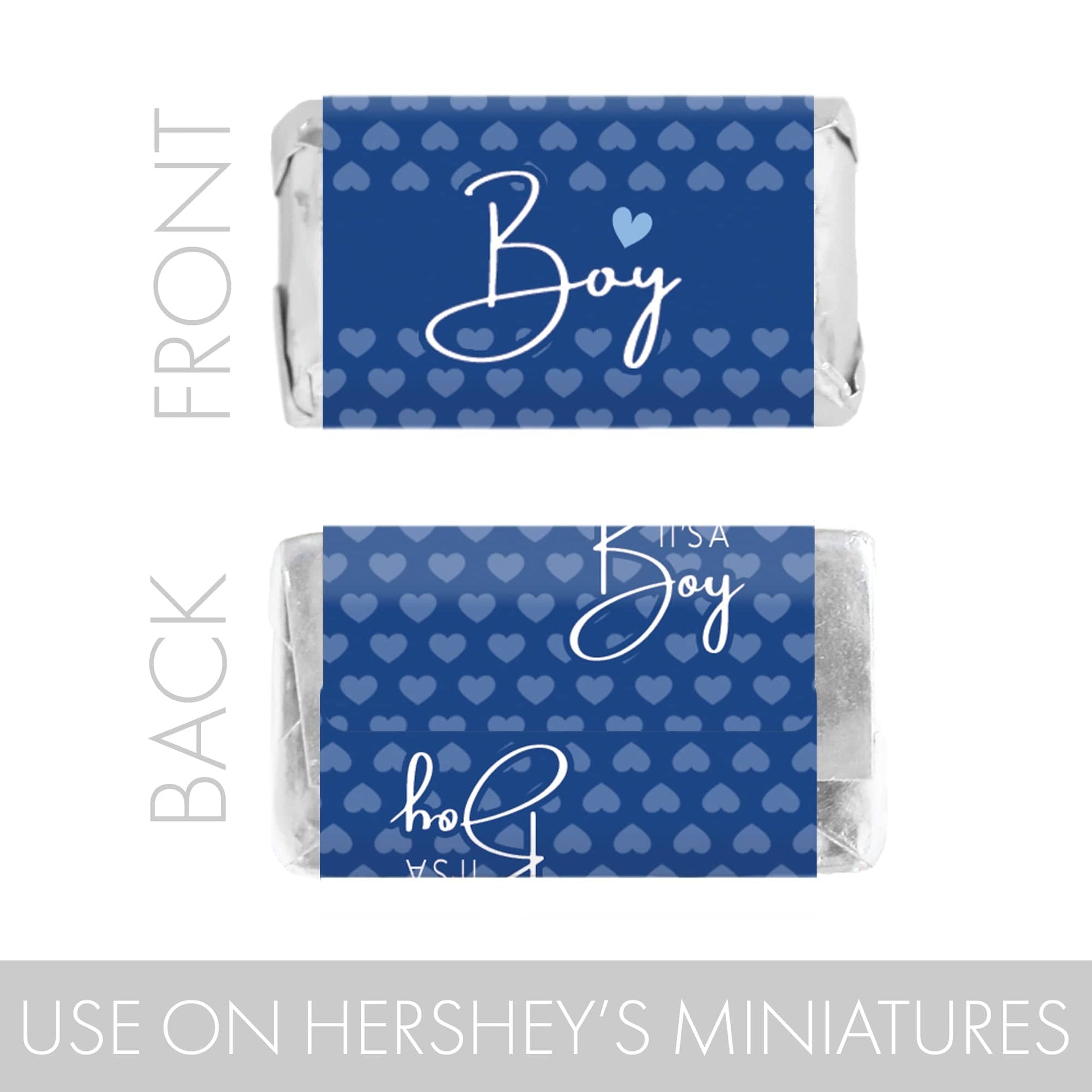 It’s a Boy Baby Shower Mini Candy Bar Labels - Sweet Baby Boy - 45 Stickers