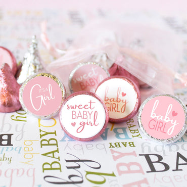oh baby labels Sweet Baby Shower	Candy Sticker Invitation Seals 