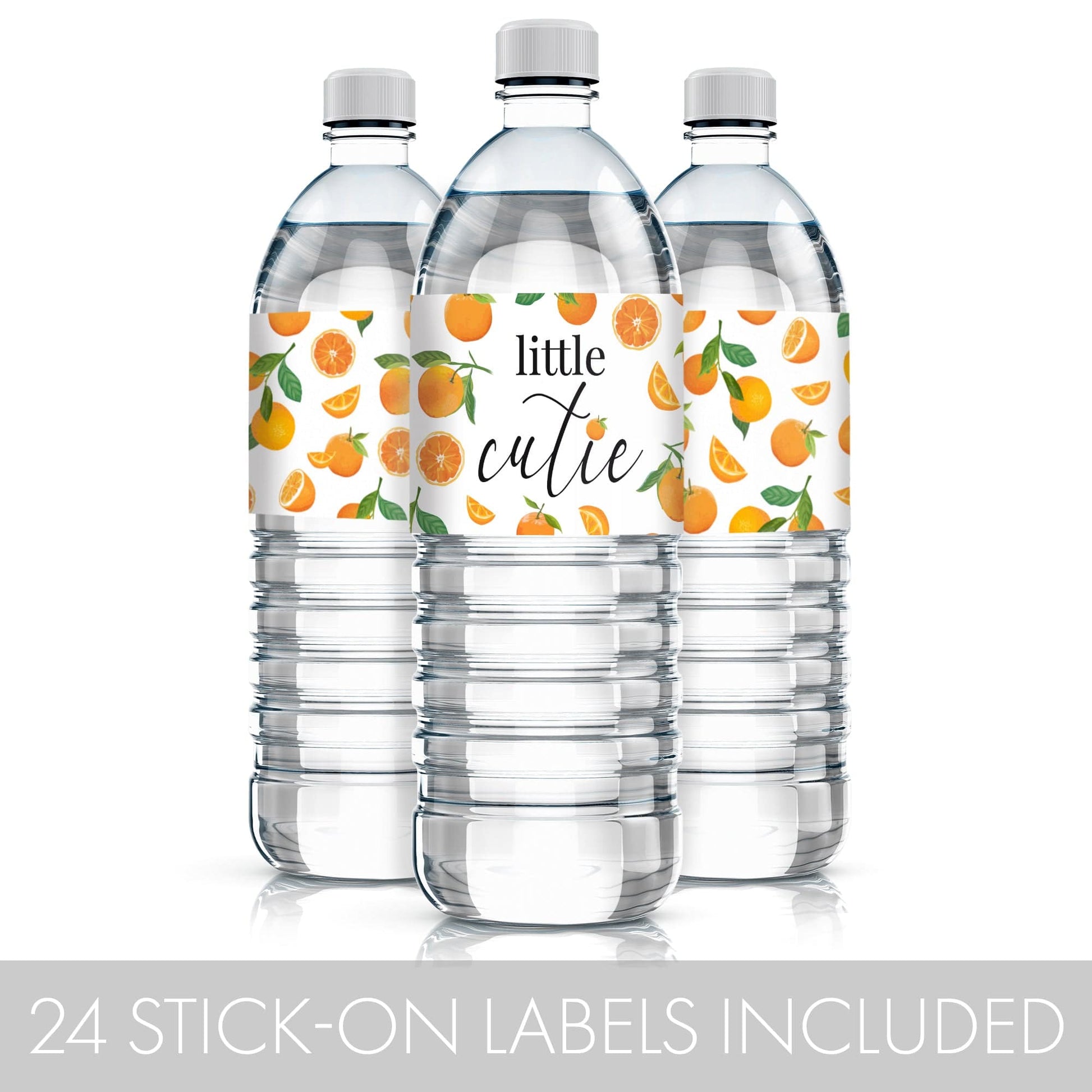 Little Cutie Baby Shower Water Bottle Labels, 24 Count