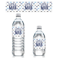 Little Man Boy Baby Shower Water Bottle Labels - 24 Count boss baby