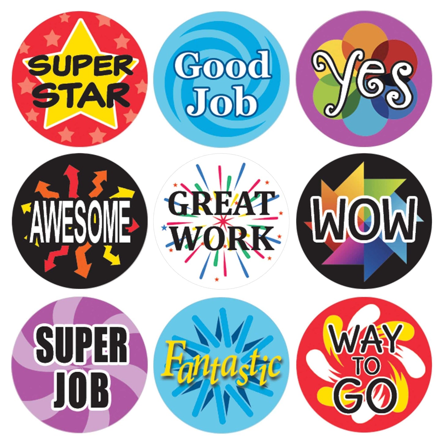 Motivational Reward Stickers for Students (Set of 1,080)