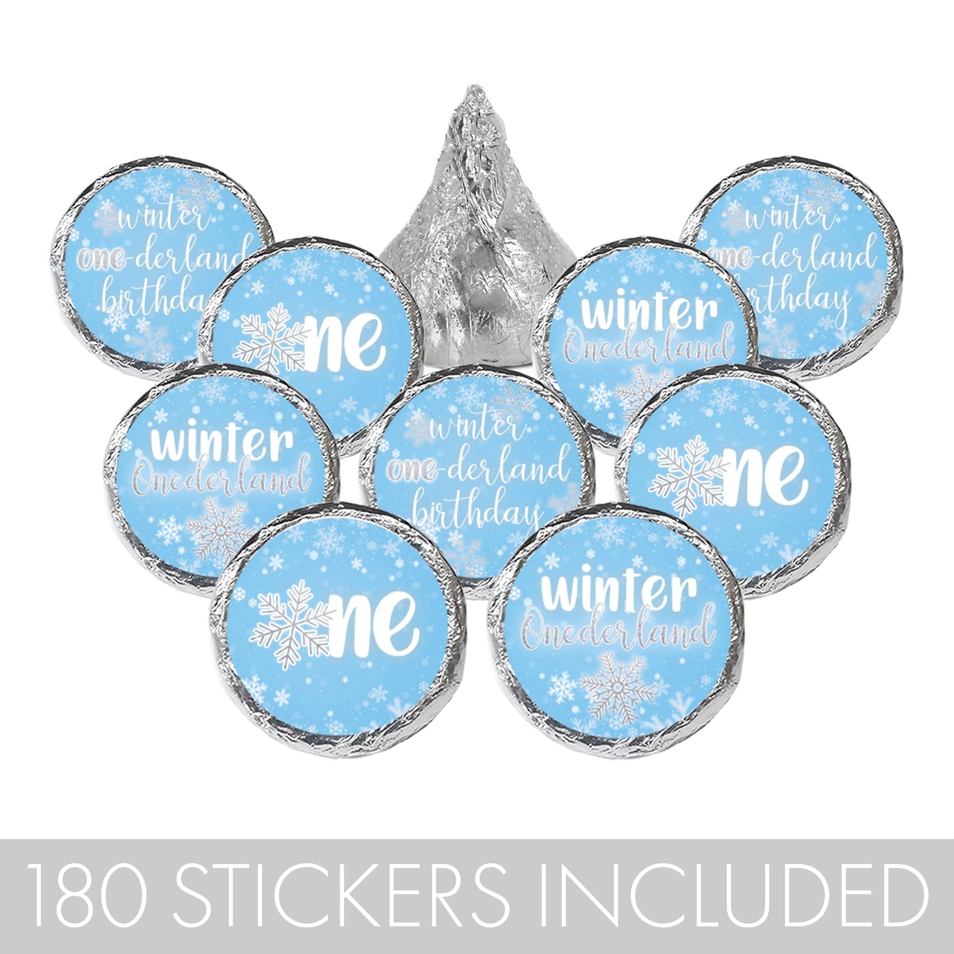  Make your 1st birthday a winter wonderland with these Onederland Snowflake stickers