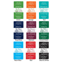 Personalized Family Reunion Mini Candy Bar Labels - 45 Stickers (9 Colors)