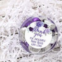 Purple Personalized Thank You Circle Stickers - 40 Count