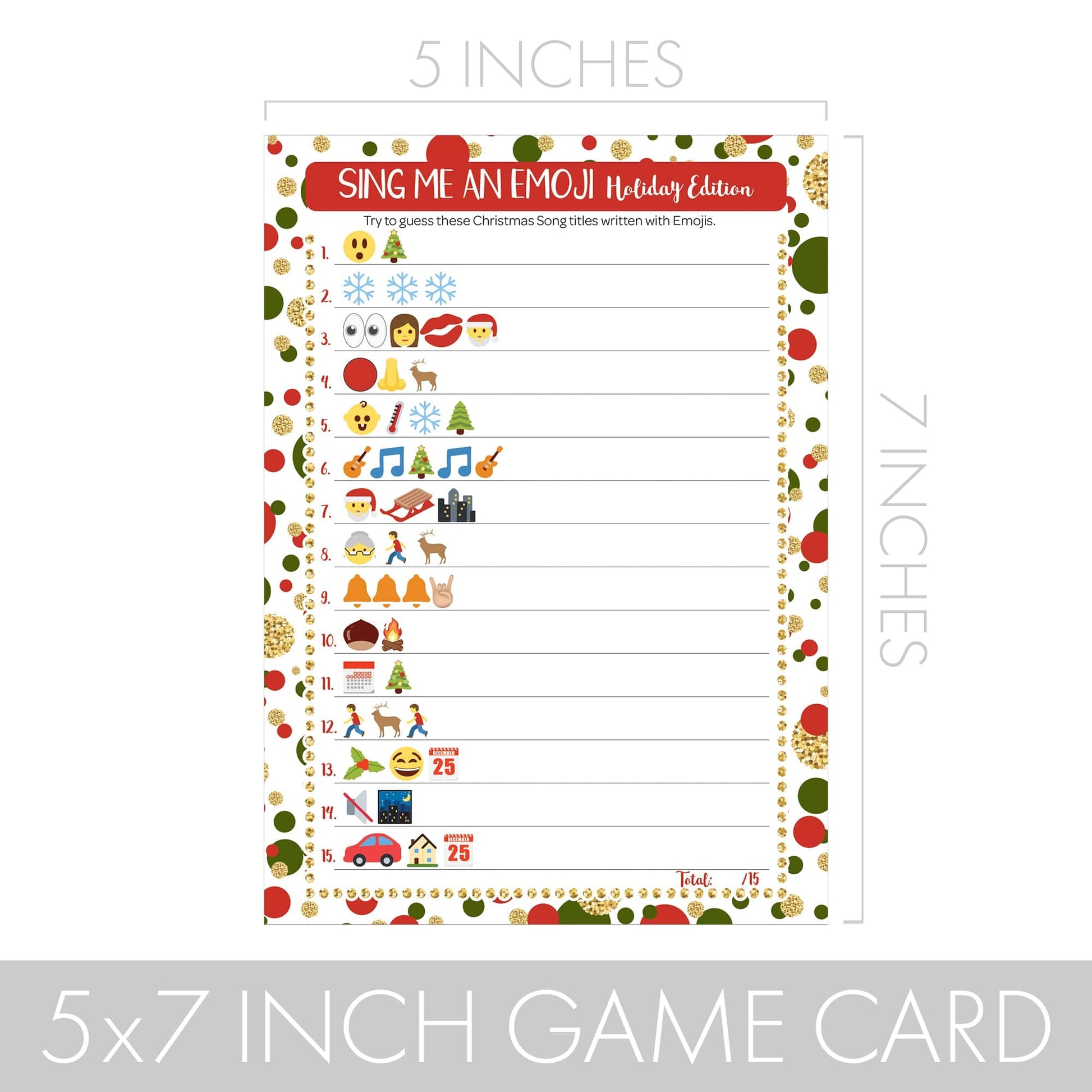 Sing Me an Emoji Christmas Party Game, 25 Players