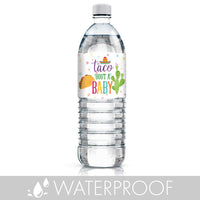 Taco 'bout a Baby Shower Fiesta Water Bottle Labels - 24 Count