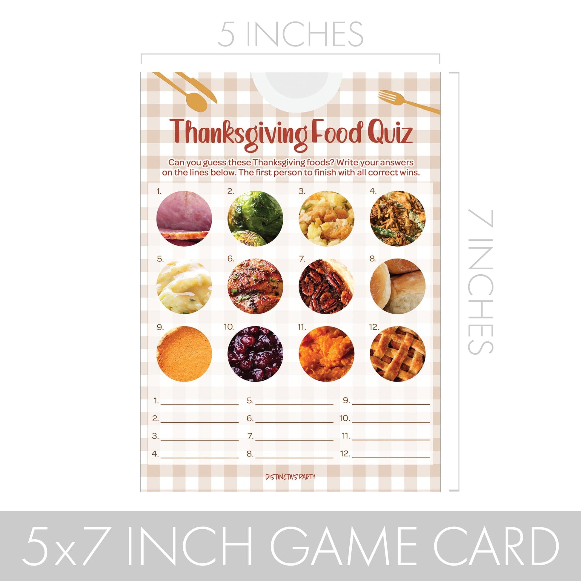 Thanksgiving Party Game Bundle - Emoji Guessing Game and Thanksgiving Food Quiz - 25 Dual-Sided Cards